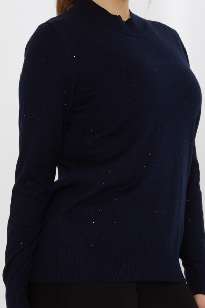 Tricotaj Pulover Stone Brodat Bleumarin - 31513 | KAZEE (Set de 3 L-XL-2XL) - 4