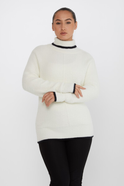 Tricoturi Angora Pulover Turtleneck Maneca lunga Ecru - 30646 | KAZEE (Set de 3 M-L-XL) - 1