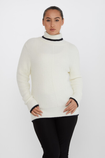 Tricoturi Angora Pulover Turtleneck Maneca lunga Ecru - 30646 | KAZEE (Set de 3 M-L-XL) - 2