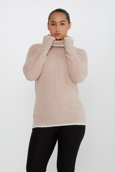 Tricoturi Angora Pulover Turtleneck Maneca lunga Pudra - 30646 | KAZEE (Set de 3 M-L-XL) - 2