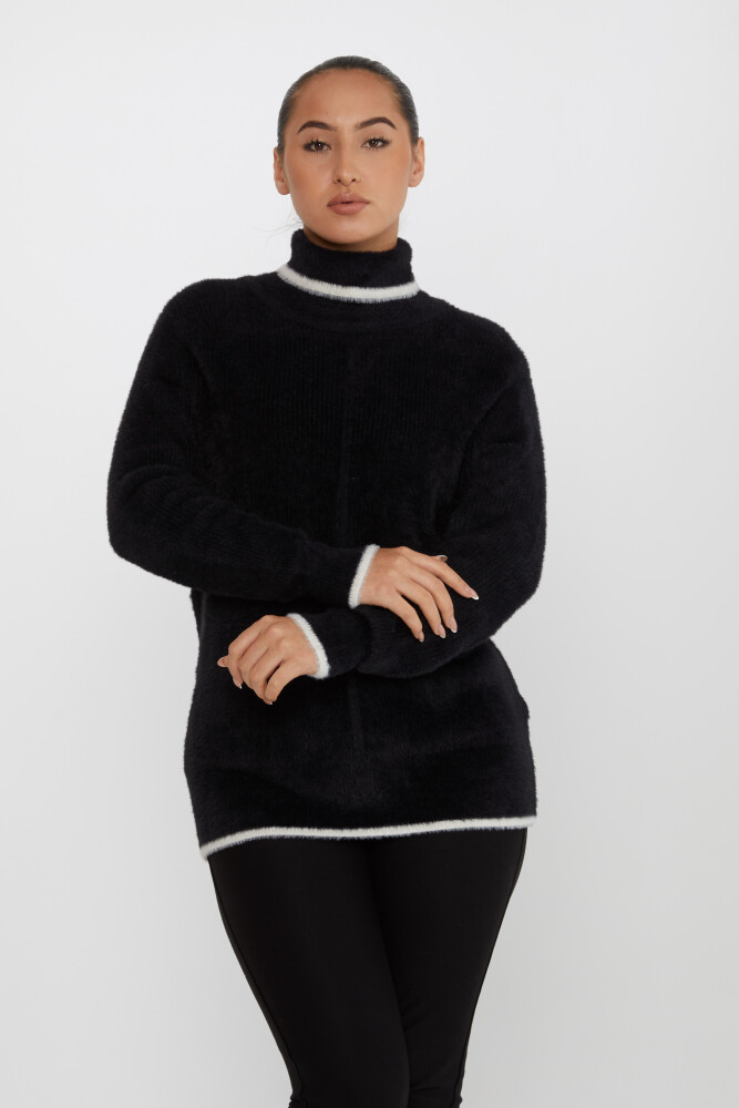 Tricoturi Angora Pulover Turtleneck Maneca lunga Negru - 30646 | KAZEE (Set de 3 M-L-XL) - 2