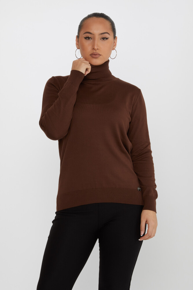 Tricoturi Pulover Mânecă Lungă Turtleneck Maro - 11122 | KAZEE (Set de 3 S-M-L) - 1