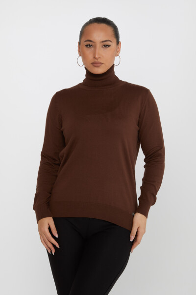 Tricoturi Pulover Mânecă Lungă Turtleneck Maro - 11122 | KAZEE (Set de 3 S-M-L) - 2
