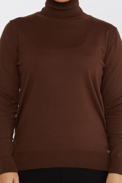 Tricoturi Pulover Mânecă Lungă Turtleneck Maro - 11122 | KAZEE (Set de 3 S-M-L) - 3