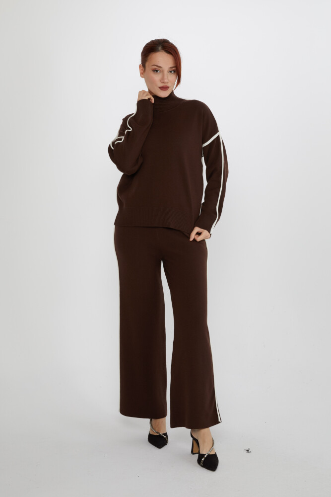 Two Piece Set Long Sleeve Brown - 31609 | KAZEE (3 Piece Set S-M-L) - 1