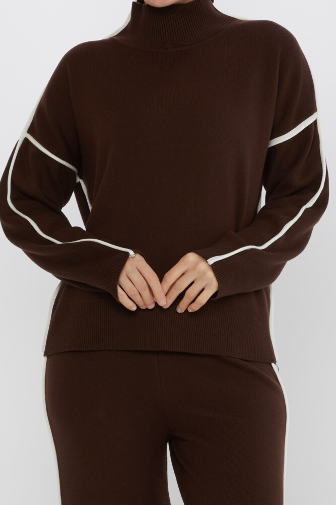 Two Piece Set Long Sleeve Brown - 31609 | KAZEE (3 Piece Set S-M-L) - 4