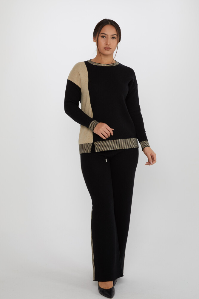 Two Piece Set Two-Tone Black-Beige - 31686 | KAZEE (Set of 3 M-L-XL) - 1