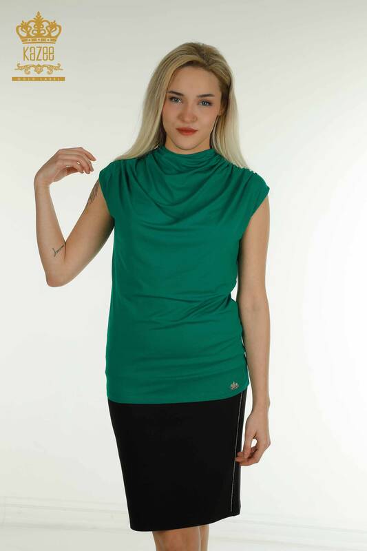 All'ingrosso Camicetta da donna - Senza maniche - Verde - 79312 | KAZEE