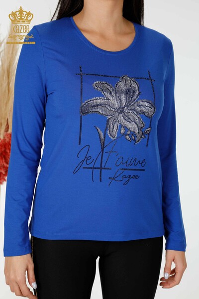 Venta al por mayor Blusa de Mujer con Estampado de Flores Saks - 79014 | kazee - 2