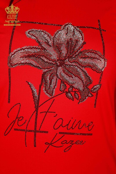 Venta al por mayor Blusa Mujer Estampado Floral Roja - 79014 | kazee - 3