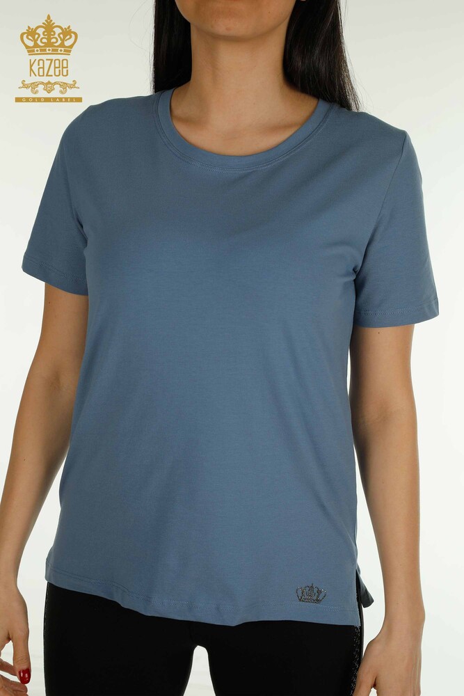 Venta al por mayor Blusa de Mujer Manga Corta Indigo - 79563 | KAZEE - 2