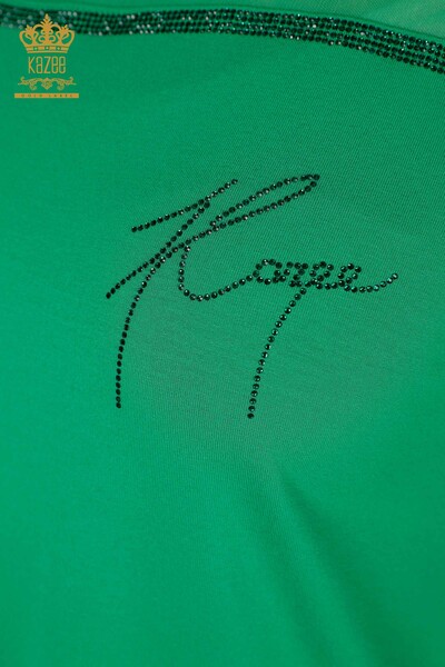 Venta al por mayor Blusa Mujer Tul Detallado Verde - 78996 | kazee - 4