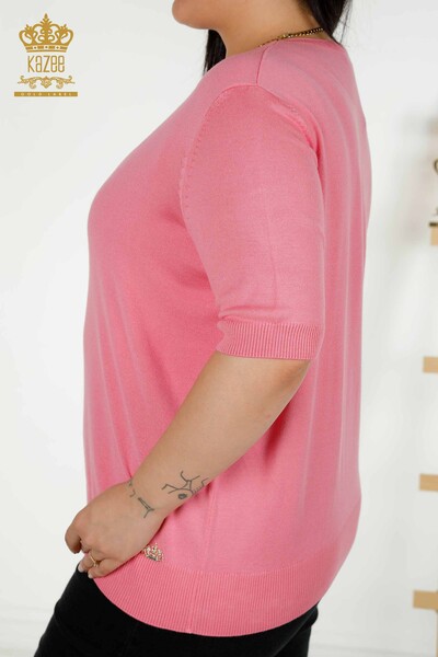 Venta al por mayor Jersey de Punto para Mujer Modelo Americano Rosa - 30443 | KAZEE - 6