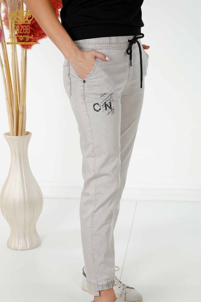 Venta al por mayor Pantalón Mujer Cintura Elástica Gris - 3500 | kazee - 2