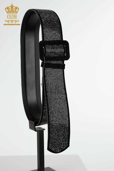 Grossiste Ceinture Femme Pierre Brodée Gris - 500 | KAZEE - 1