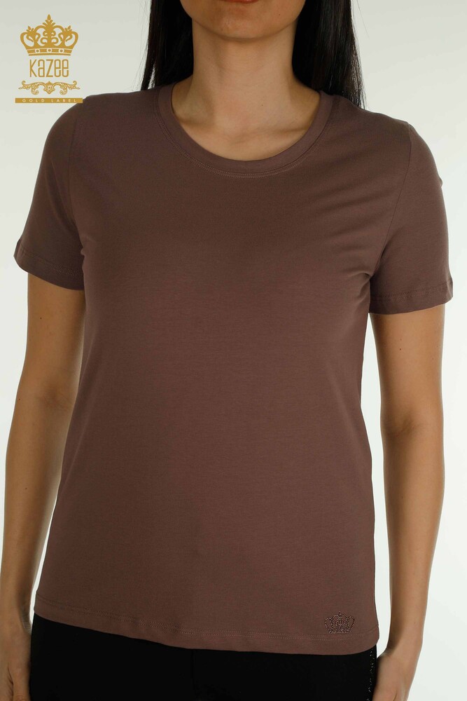 Chemisier Femme Basic Marron - 79562 | KAZEE - 2