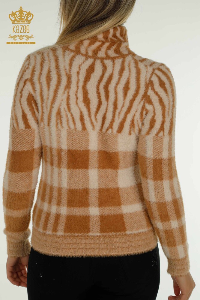 Grossiste Maille Pull Angora À Motifs Beige - 30320 | KAZEE - 6