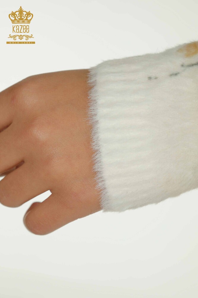 Vente en gros de tricots pour femmes Angora papillon imprimé numérique - 40010 | KAZEE - 6