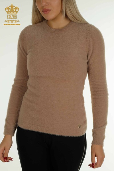 Pull en tricot pour femmes en gros Angora Basic Vison - 30490 | KAZEE - 2