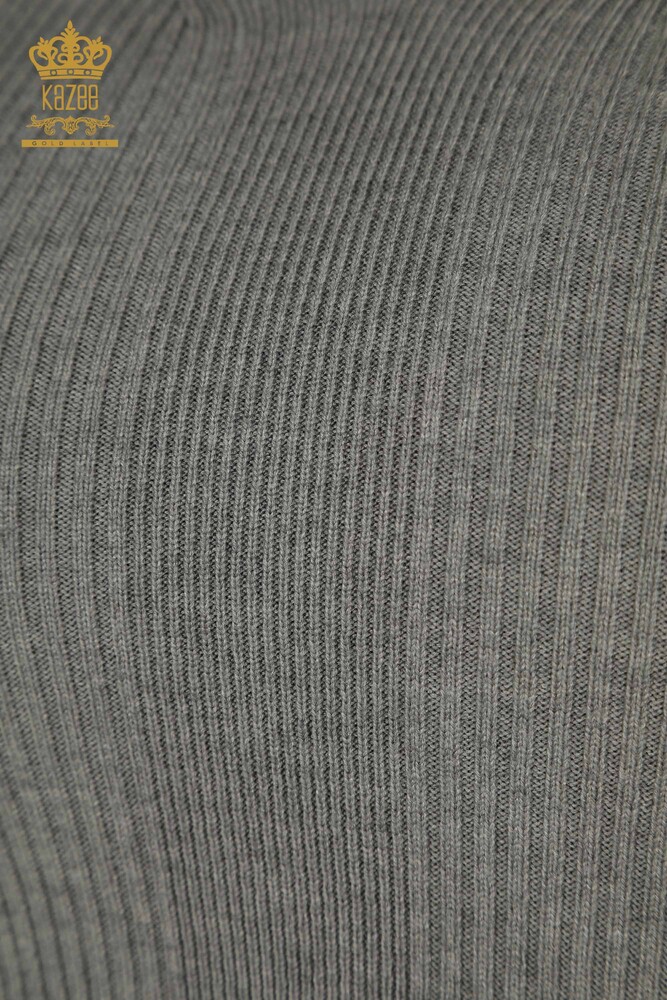 Pull en tricot pour femmes en gros avec détail de col gris - 30392 | KAZEE - 5