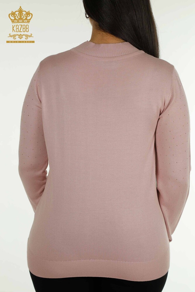 Pull en tricot pour femmes en gros poudre brodée de pierre - 30677 | KAZEE - 7