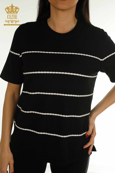 KAZEE - Pull en tricot pour femmes en gros modèle américain noir - 30355 | KAZEE (1)