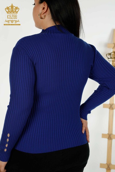 Pull en tricot pour femmes en gros avec détails de trous Saks - 30395 | KAZEE - 7