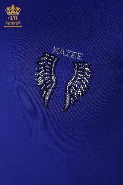 Vente en gros de tricots pour femmes Angel Wing Patterned Sleeveless Saks - 16921 | KAZEE - 3