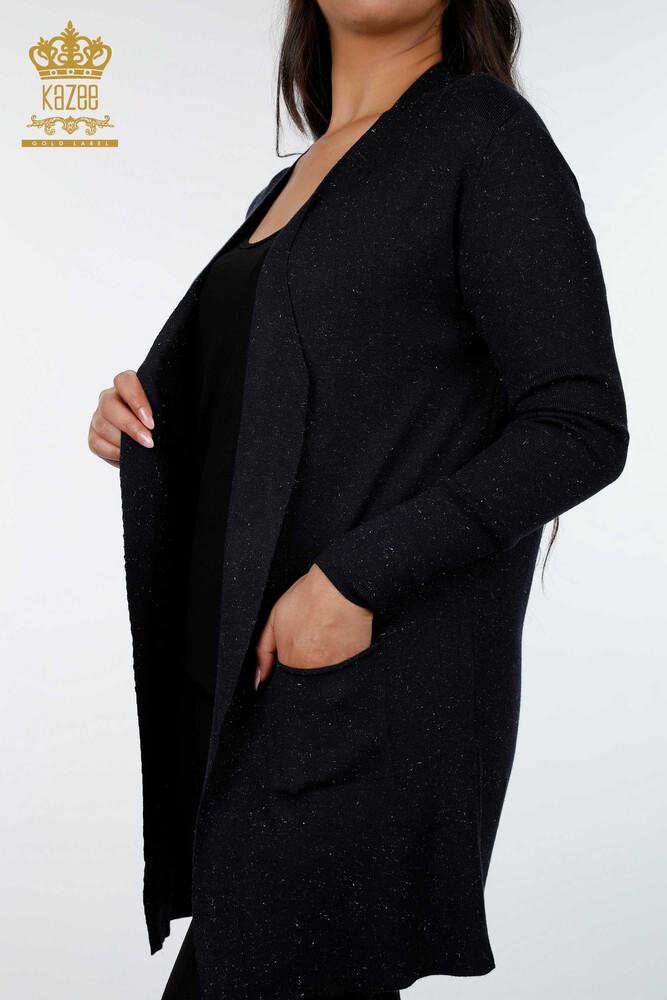 Grossiste Cardigan Femme Viscose Deux Poches Long - 15196 | KAZEE - 13