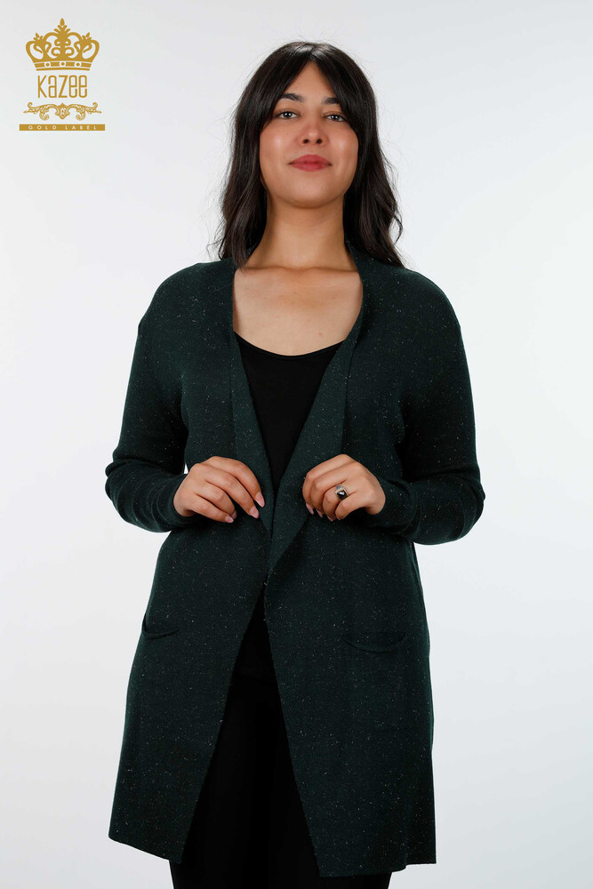 Grossiste Cardigan Femme Viscose Deux Poches Long - 15196 | KAZEE - 29