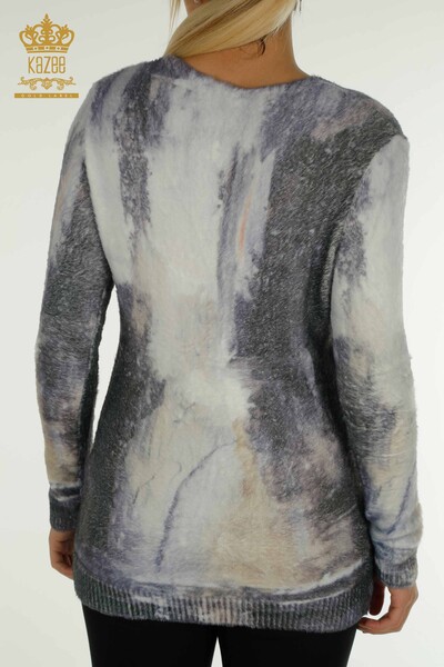 Wholesale Women's Angora Knitwear Sweater Long Sleeve Digital - 40023 | KAZEE - 8