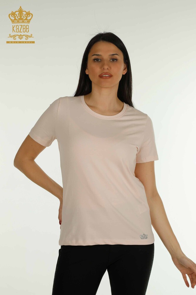 Wholesale Women's Blouse Basic Light Powder - 79562 | KAZEE - 1