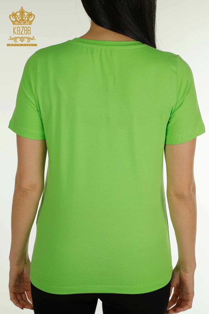 Wholesale Women's Blouse Basic Pistachio Green - 79562 | KAZEE - 6