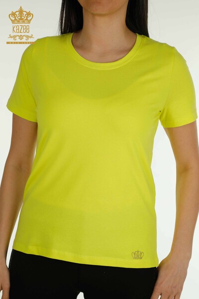 Wholesale Women's Blouse Basic Yellow - 79562 | KAZEE - 2