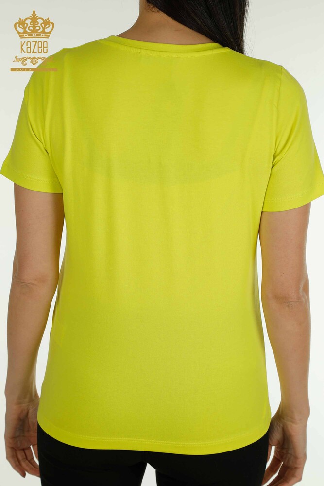 Wholesale Women's Blouse Basic Yellow - 79562 | KAZEE - 6