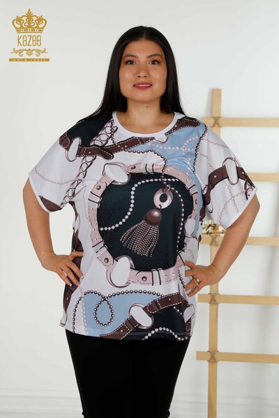 Kazee - Wholesale Women's Blouses - Digital Printing - 12104 | KAZEE