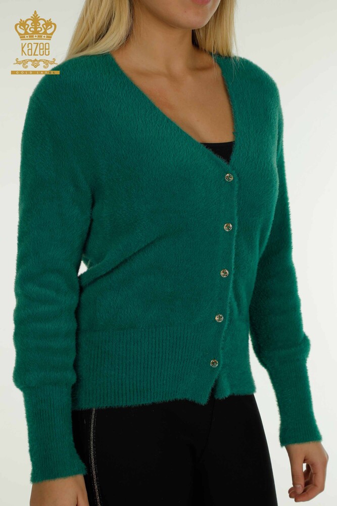 Wholesale Women's Cardigan Angora Green - 30447 | KAZEE - 2