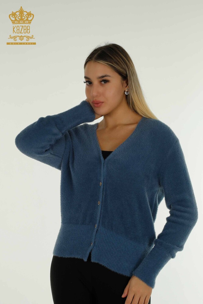 Wholesale Women's Cardigan Angora Indigo - 30447 | KAZEE - 1