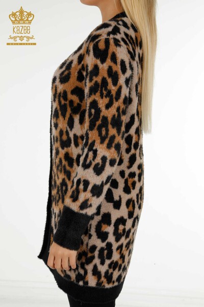 Wholesale Women's Cardigan Angora Leopard - 30629 | KAZEE - 5