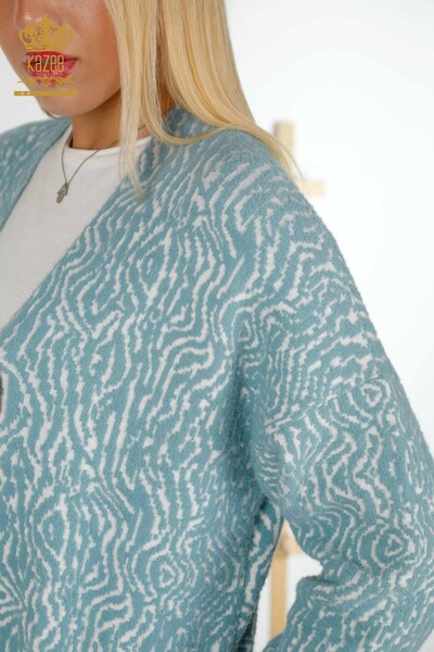 Wholesale Women's Cardigan Two Color Blue - 30121 | KAZEE - 3