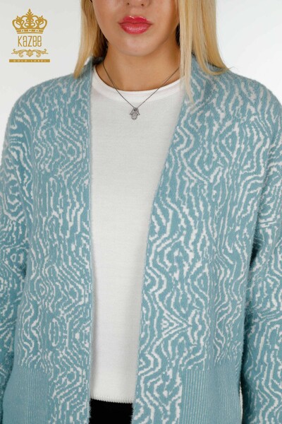 Wholesale Women's Cardigan Two Color Blue - 30121 | KAZEE - 5