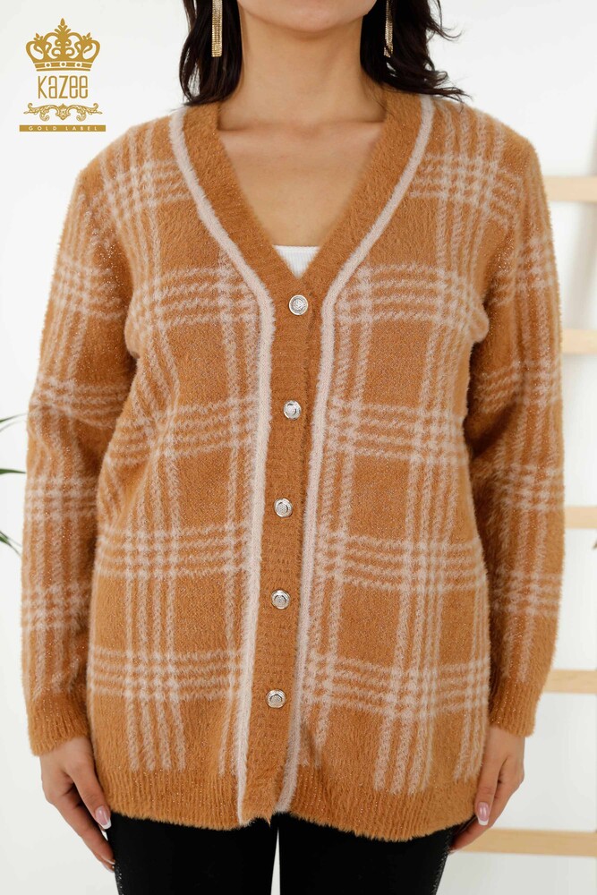 Wholesale Women's Cardigan Two Colors Angora - Beige - 30177 | KAZEE - 3