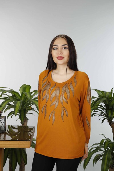 Wholesale Women's Combed Cotton Crew Neck New Season - 77910 | KAZEE - 8