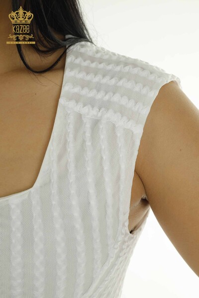 Wholesale Women's Dress Tulle Detailed Ecru - 2414-5962 | M. - Thumbnail