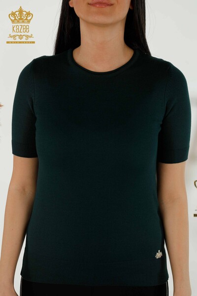 Wholesale Women's Knitwear Sweater - American Model - Dark Green - 15943 | KAZEE - 2