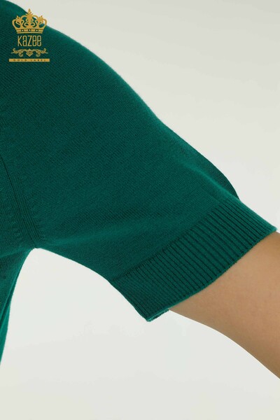 Wholesale Women's Knitwear Sweater American Model Green - 30686 | KAZEE - 5