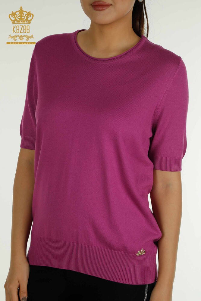 Wholesale Women's Knitwear Sweater American Model Lilac - 15943 | KAZEE - 2