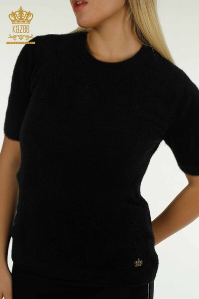 Wholesale Women's Knitwear Sweater Angora Basic Black - 30589 | KAZEE - 2