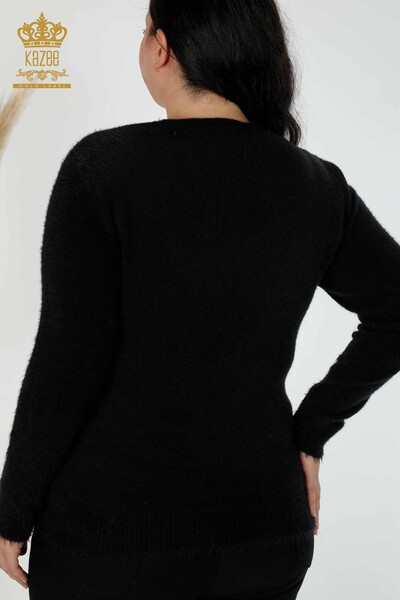 Wholesale Women's Knitwear Sweater Angora Black - 16994 | KAZEE - Thumbnail