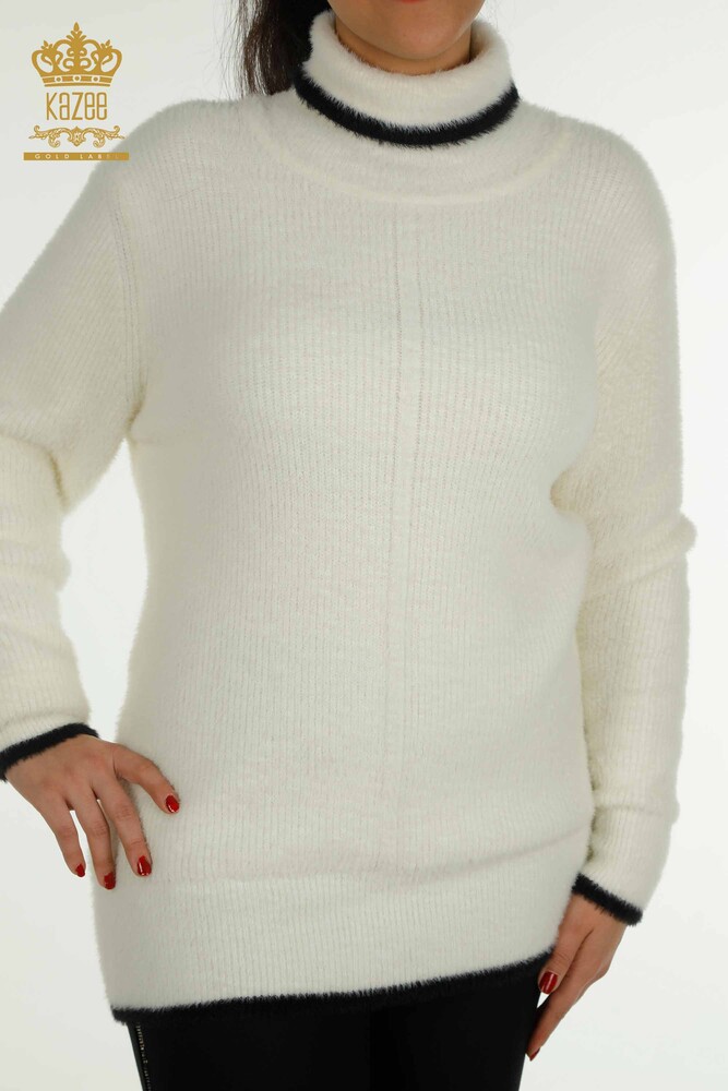 Wholesale Women's Knitwear Sweater Angora Ecru - 30646 | KAZEE - 2